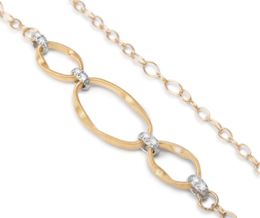 Marco Bicego's 18K Two-tone Marrakech Onde Diamond Necklace