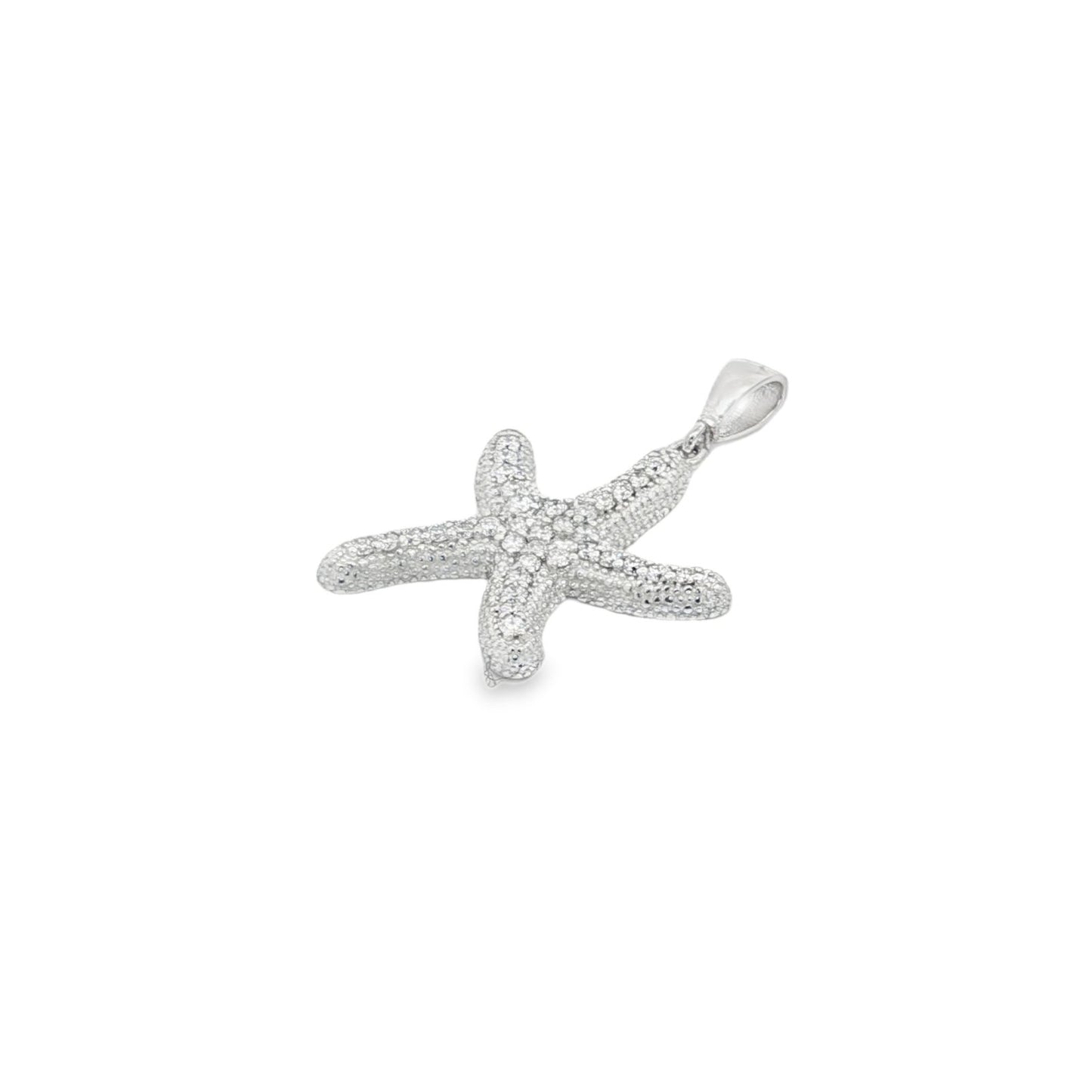 Jai's 14K White Gold Large Diamond Starfish Pendant