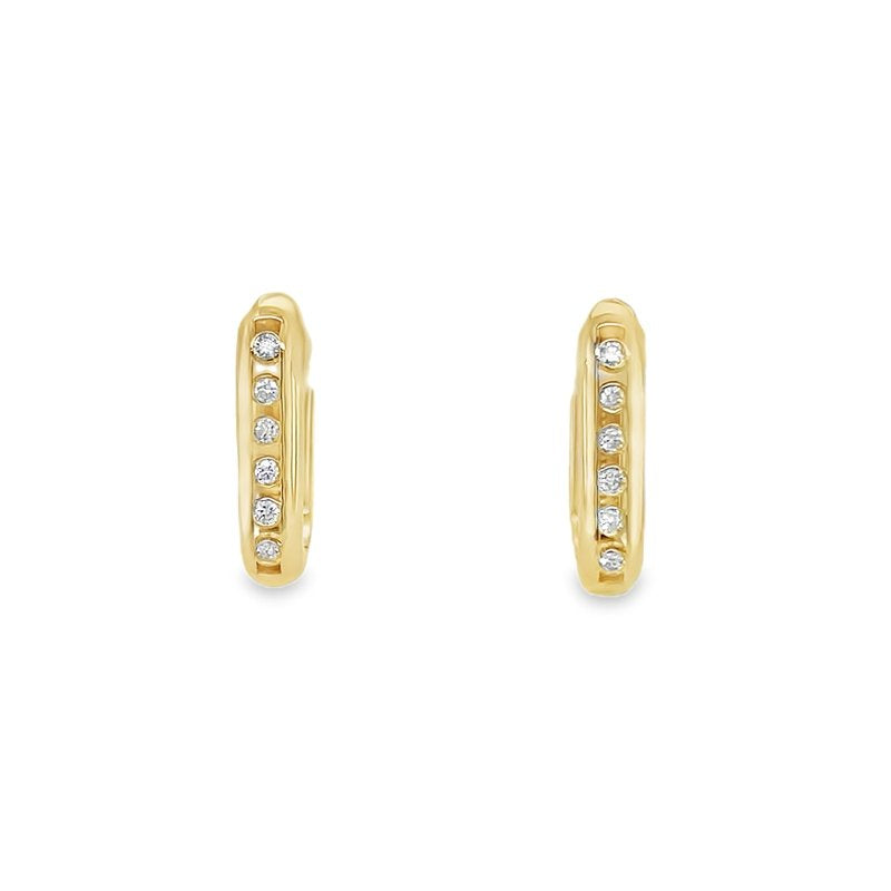 Jai's 14K Yellow Gold Petite Diamond Paperclip Hoops
