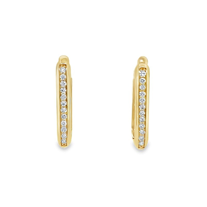 Jai's 14K Yellow Gold Diamond Thick Paperclip Hoops