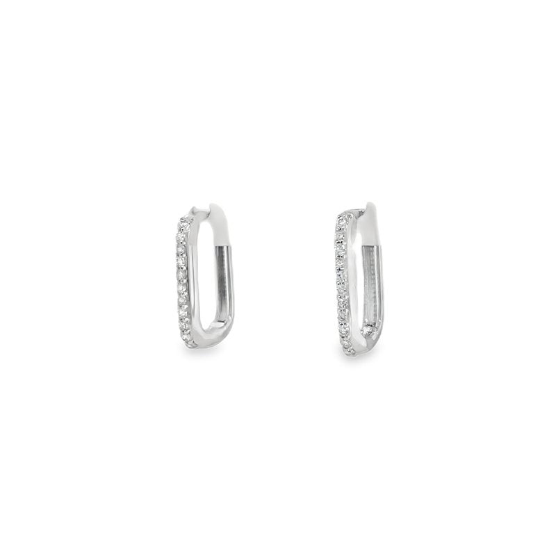 Jai's 14K White Gold Diamond Paperclip Hoops