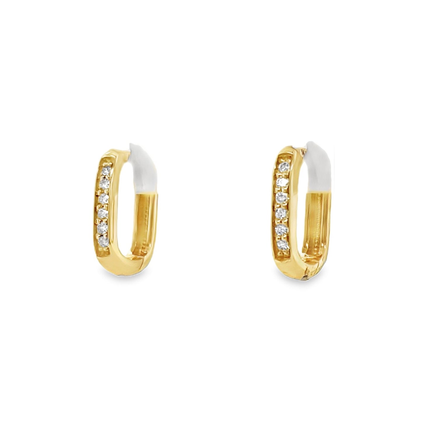 Jai's 14K Yellow Gold Petite Diamond Paperclip Huggies