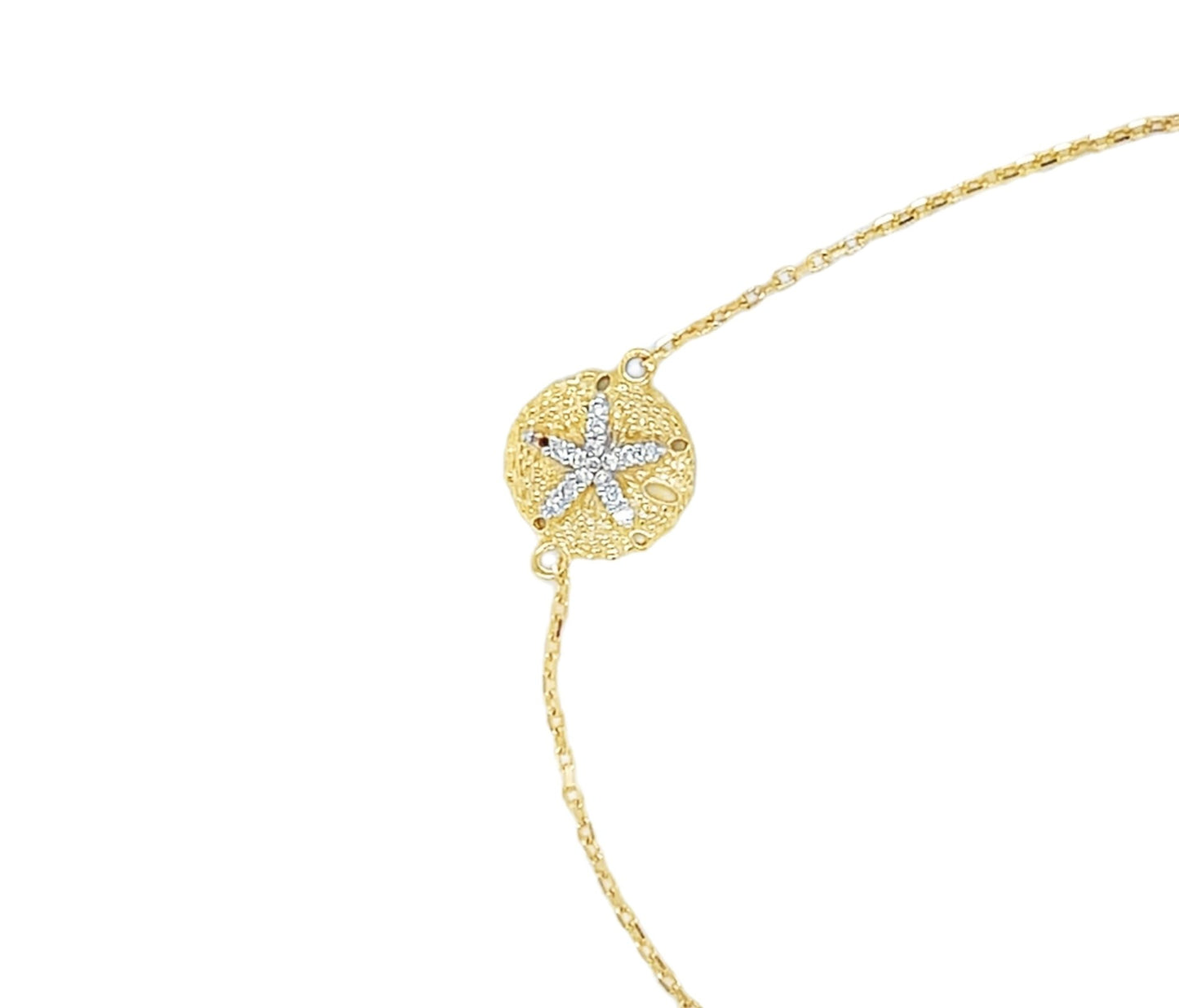 Jai's 14K Yellow Gold Diamond Sand Dollar Bracelet