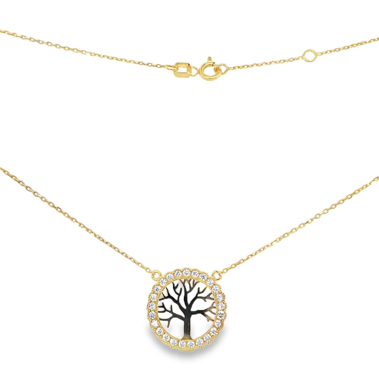 Jai's 14K Yellow Gold Diamond Tree of Life Necklace