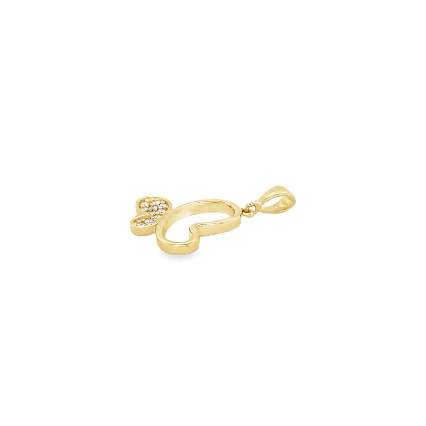 Jai's 14K Yellow Gold Diamond Butterfly Pendant