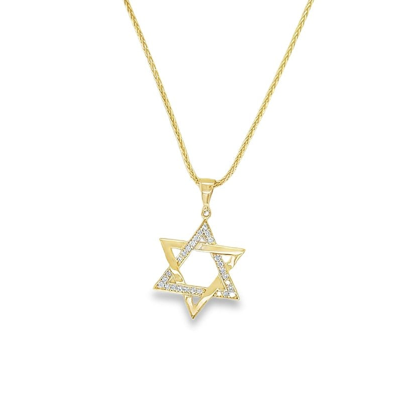 Jai's 14K Yellow Gold Diamond Star of David Pendant