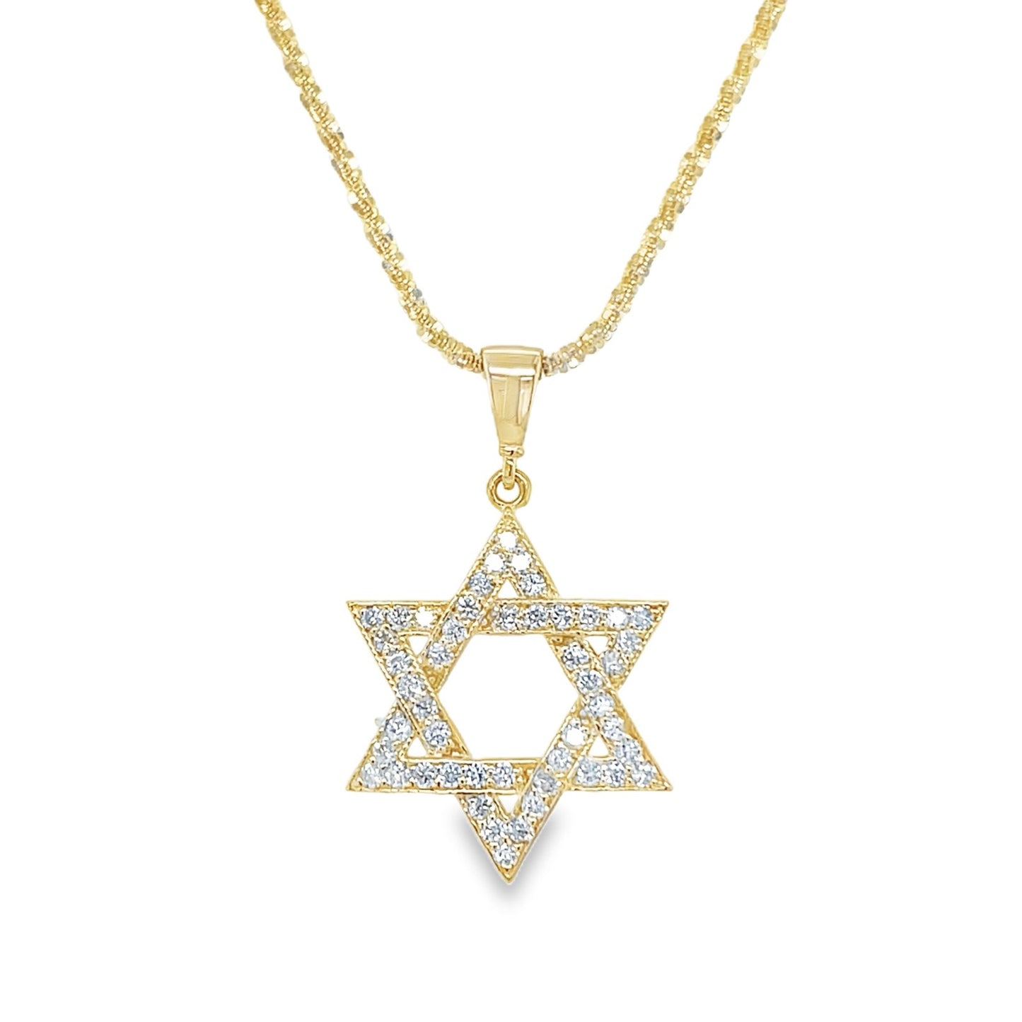 Jai's 14K Yellow Gold Diamond Star of David Pendant