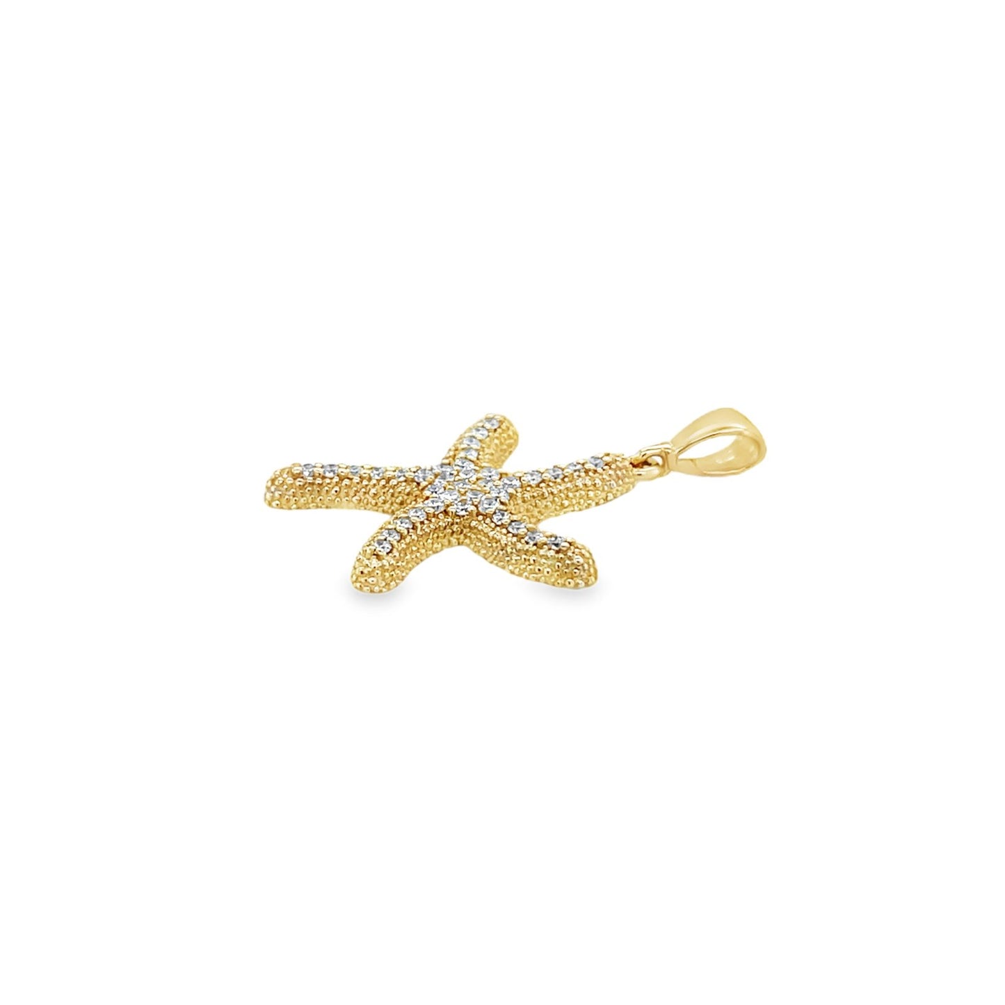 Jai's 14K Yellow Gold Large Diamond Starfish Pendant