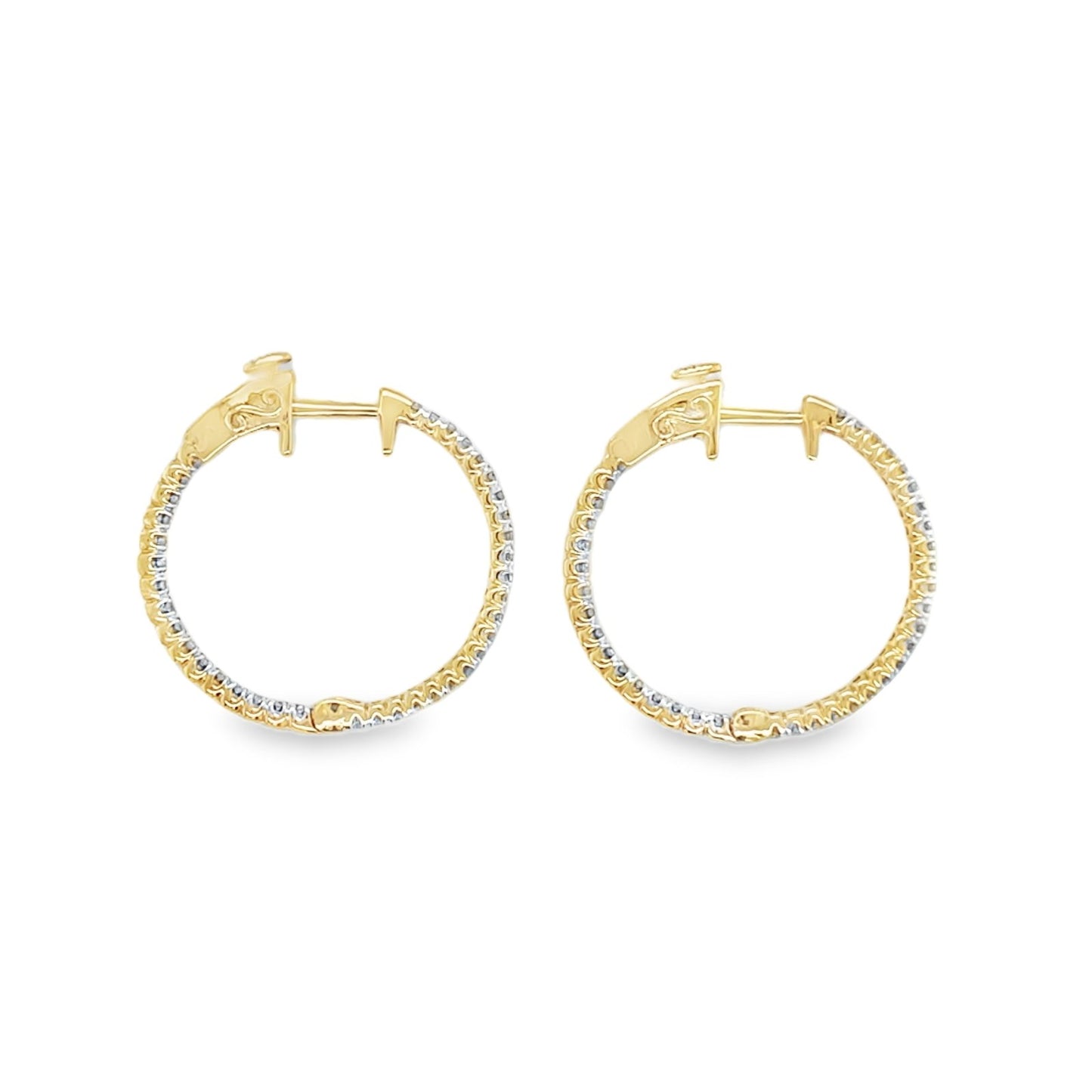Jai's 14K Yellow Gold Diamond Inside-out Hoops