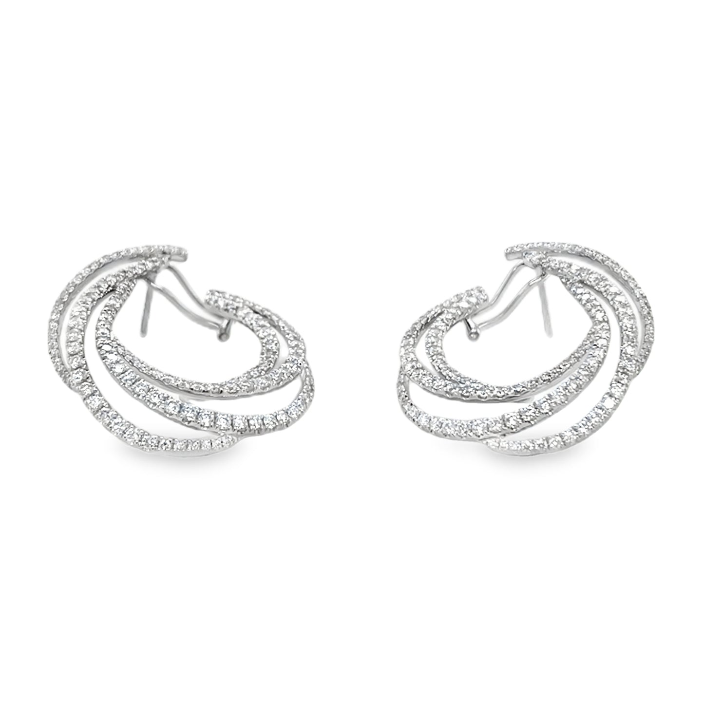 Jai's 18K White Gold Spiral Diamond Studs