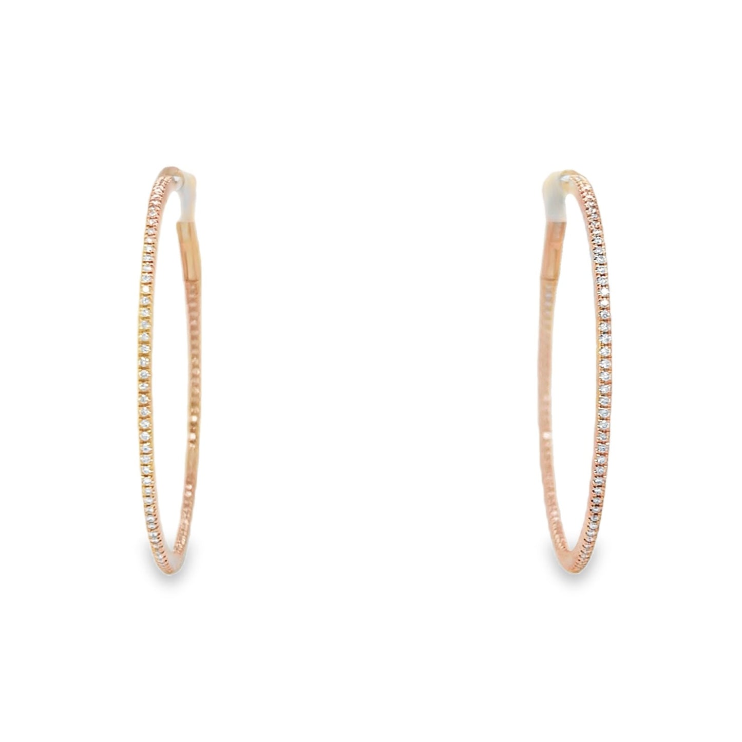 Jai's 18K Rose Gold Medium Diamond Inside-out Hoops