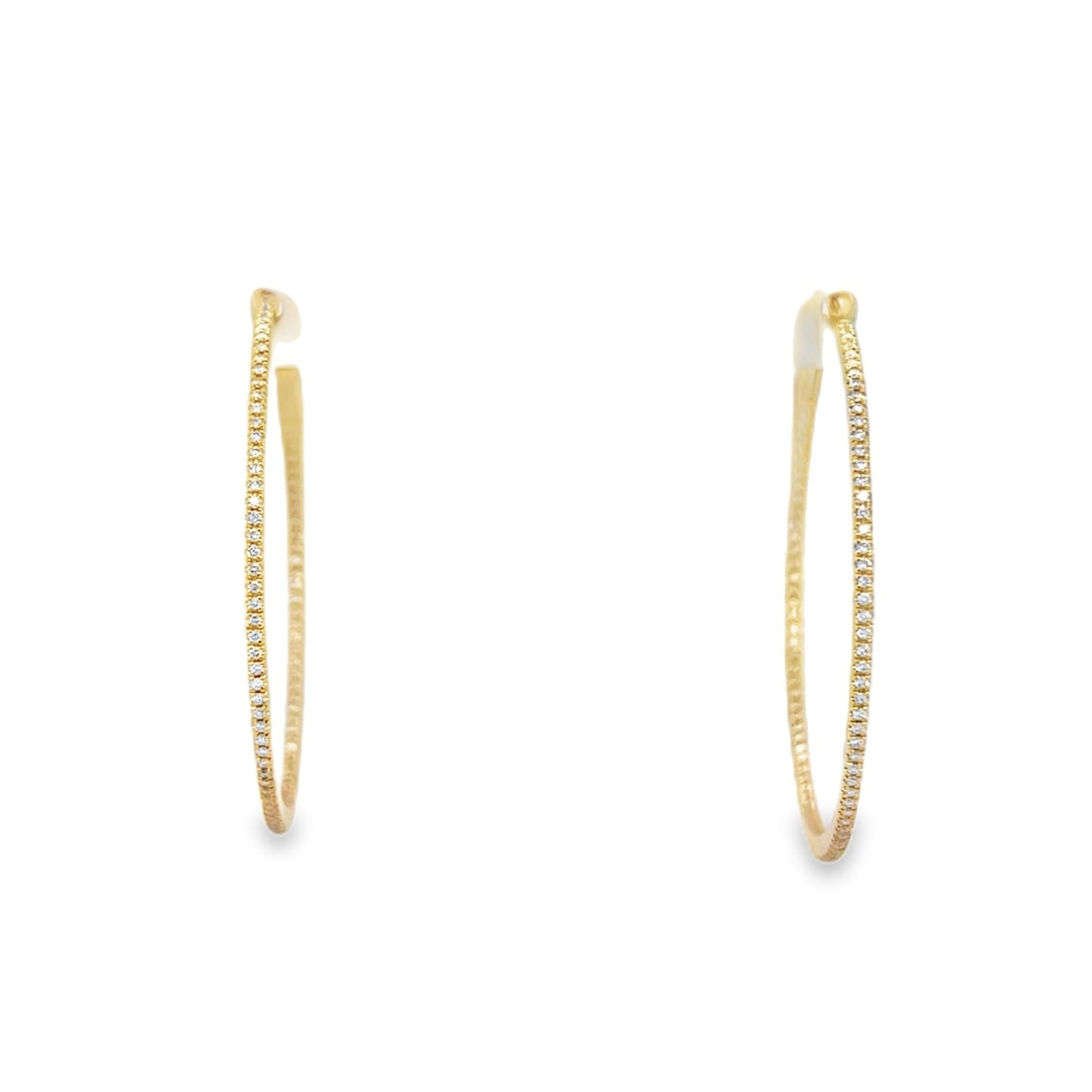 Jai's 18K Yellow Gold Medium Diamond Inside-out Hoops