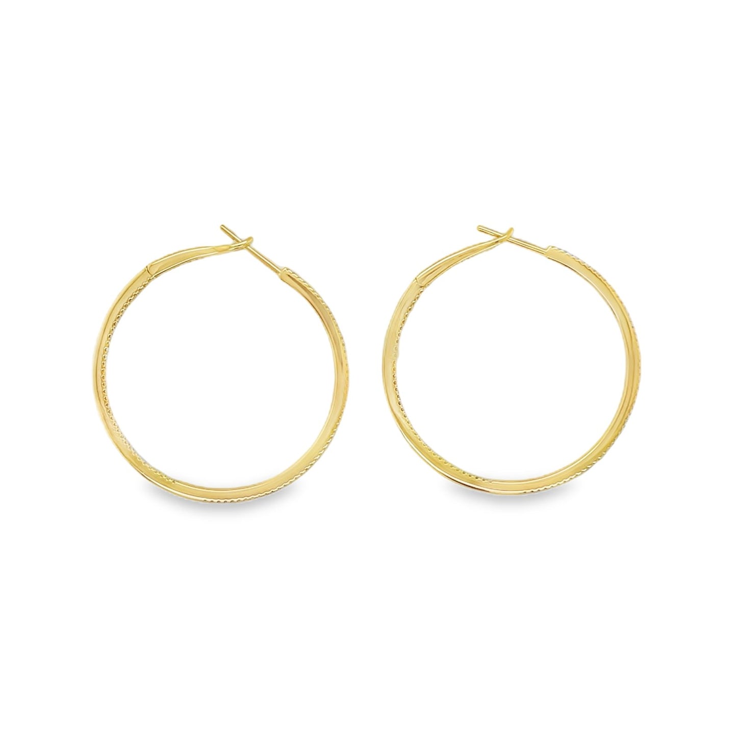 Jai's 18K Yellow Gold Medium Diamond Inside-out Hoops