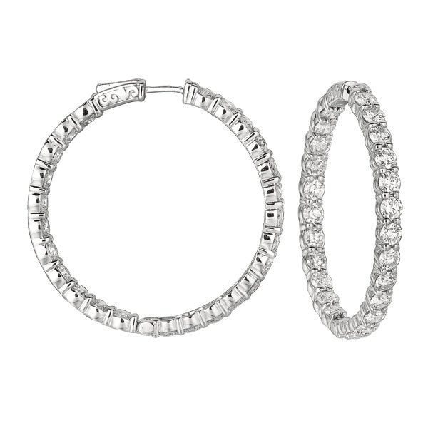 Morris & David's 14K White Gold 10-carat Diamond Inside-out Hoops