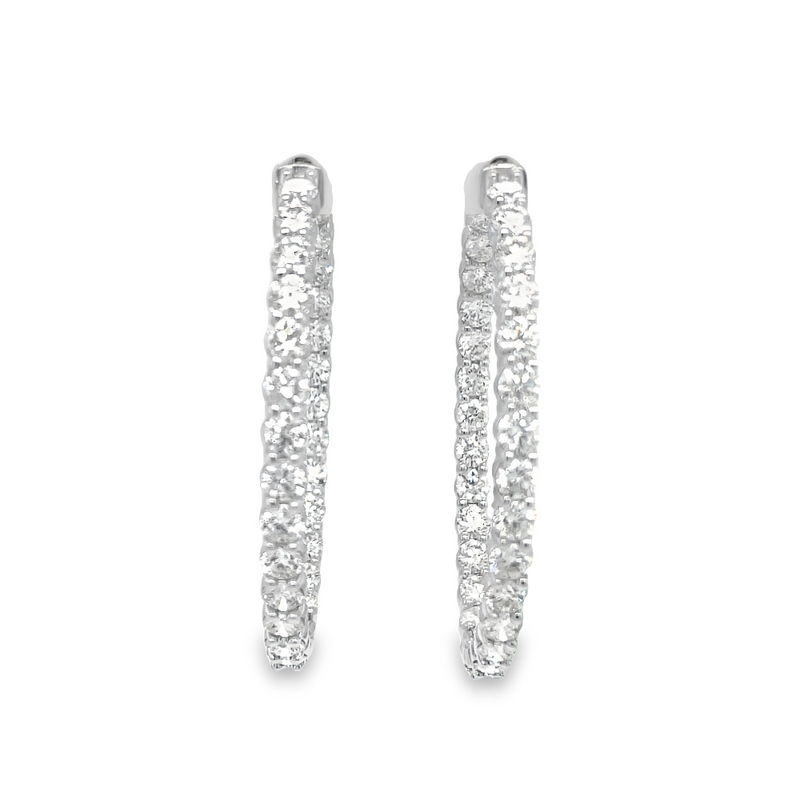 Morris & David's 14K White Gold 9-carat Diamond Inside-out Hoops