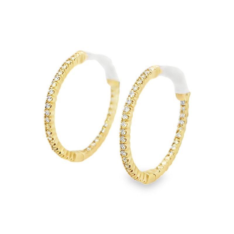 Morris & David’s 14K Yellow Gold Diamond Inside-out Hoops