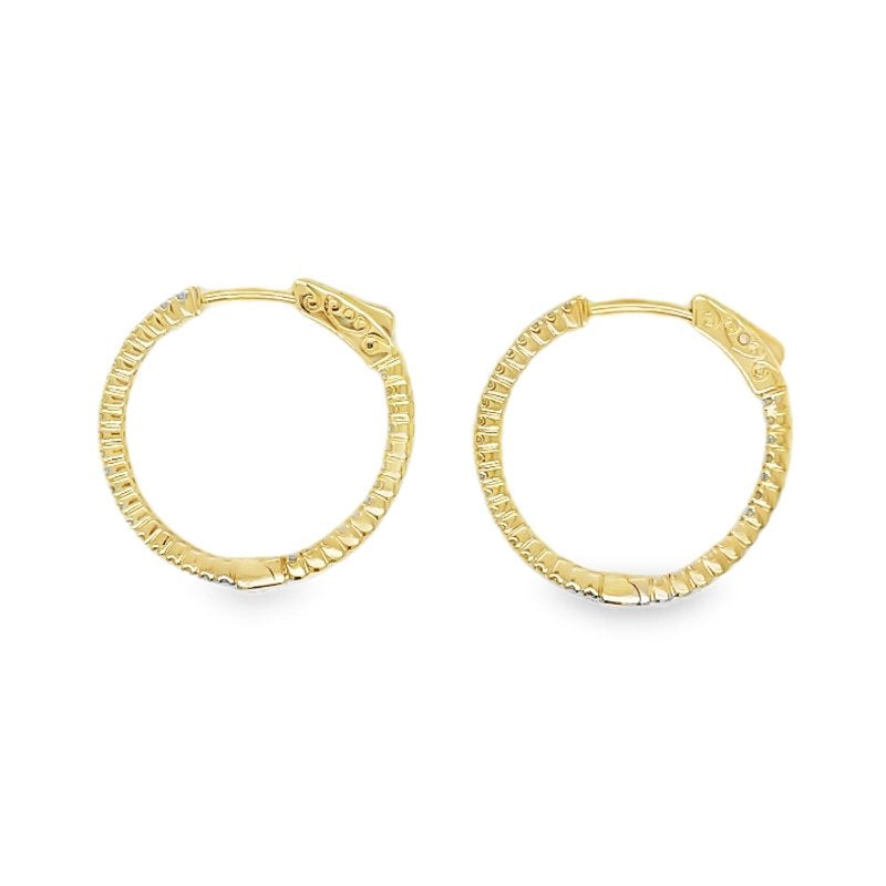 Morris & David’s 14K Yellow Gold Diamond Inside-out Hoops