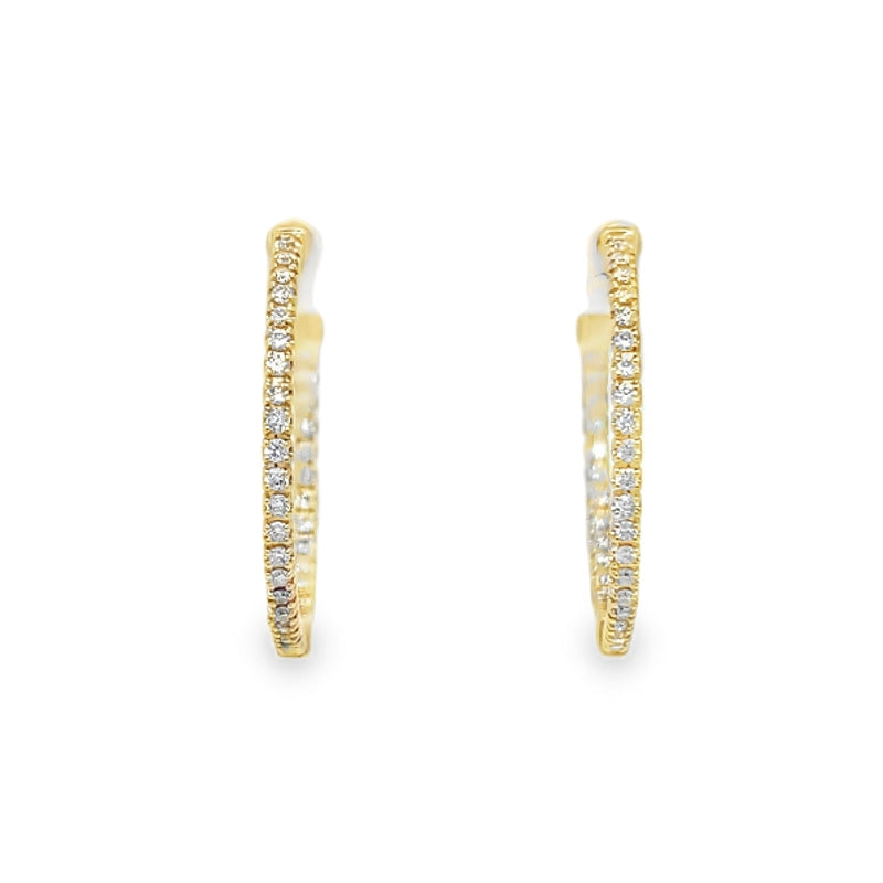 Morris & David’s 14K Yellow Gold Diamond Inside-out Hoops