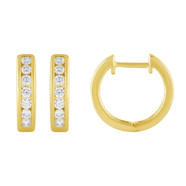 Morris & David’s 14K Yellow Gold 1-carat Diamond Huggies