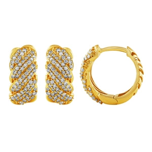 Morris & David's 14K Yellow Gold 0.5-carat Diamond Huggies