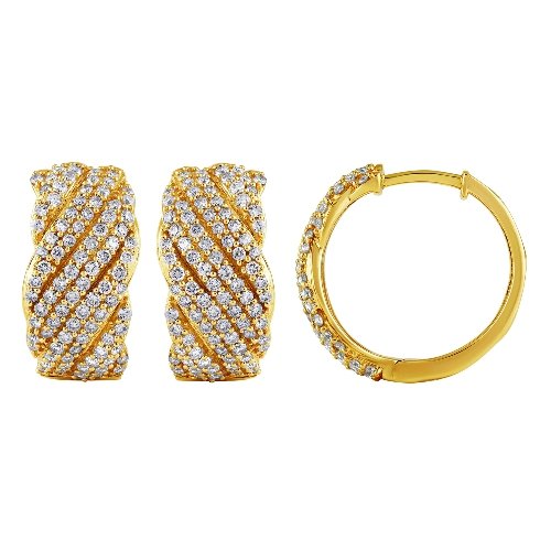 Morris & David's 14K Yellow Gold 1-carat Diamond Huggies