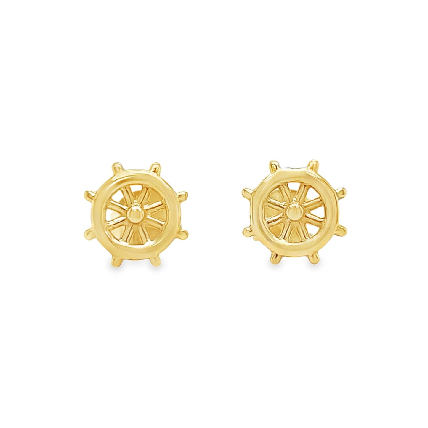 Jai's 14K Yellow Gold Ship Wheel Studs