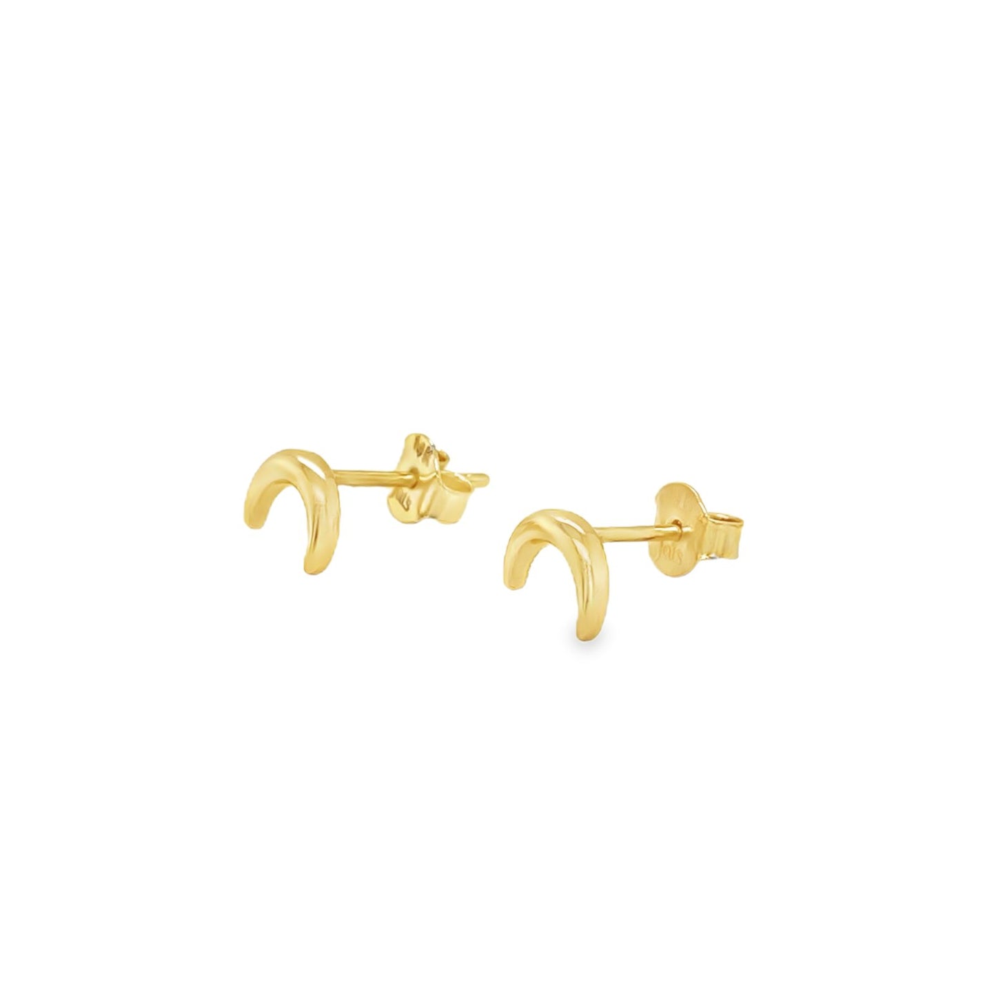 Jai's 14K Yellow Gold Crescent Moon Studs
