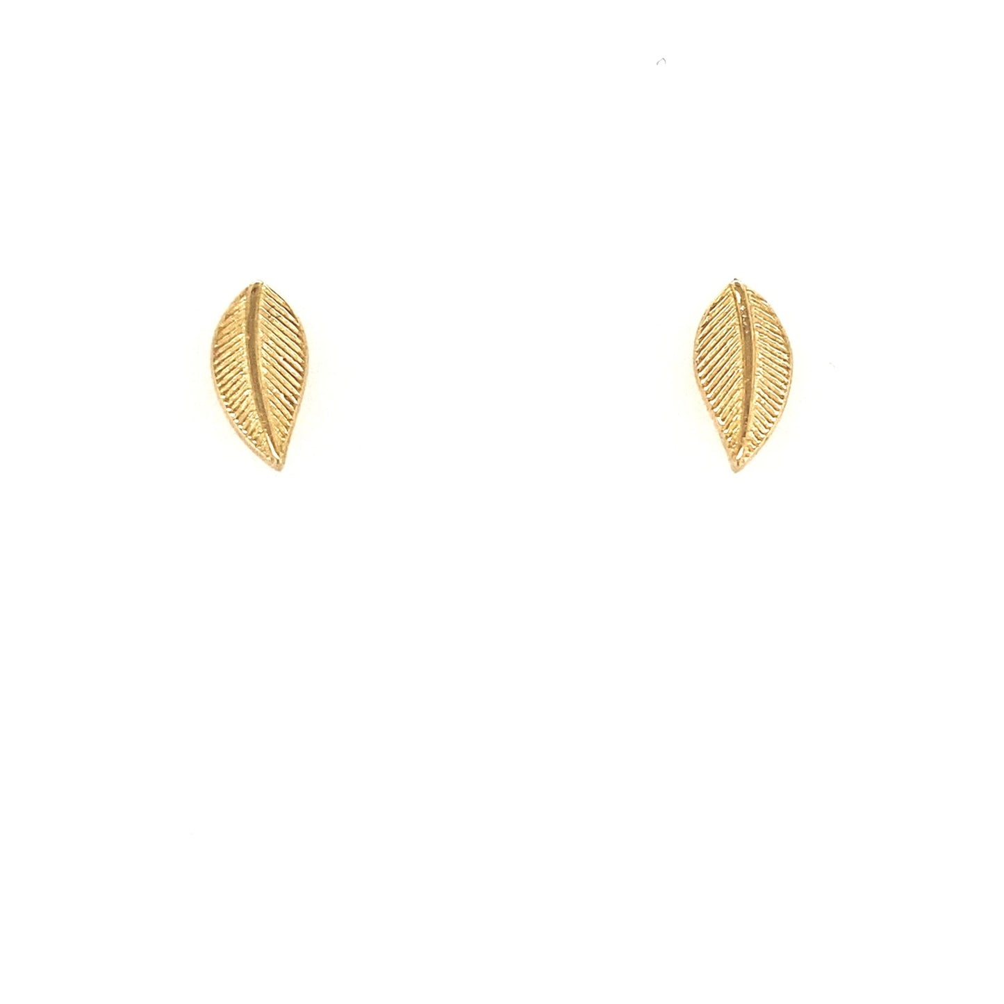 Jai's 14K Yellow Gold Leaf Studs