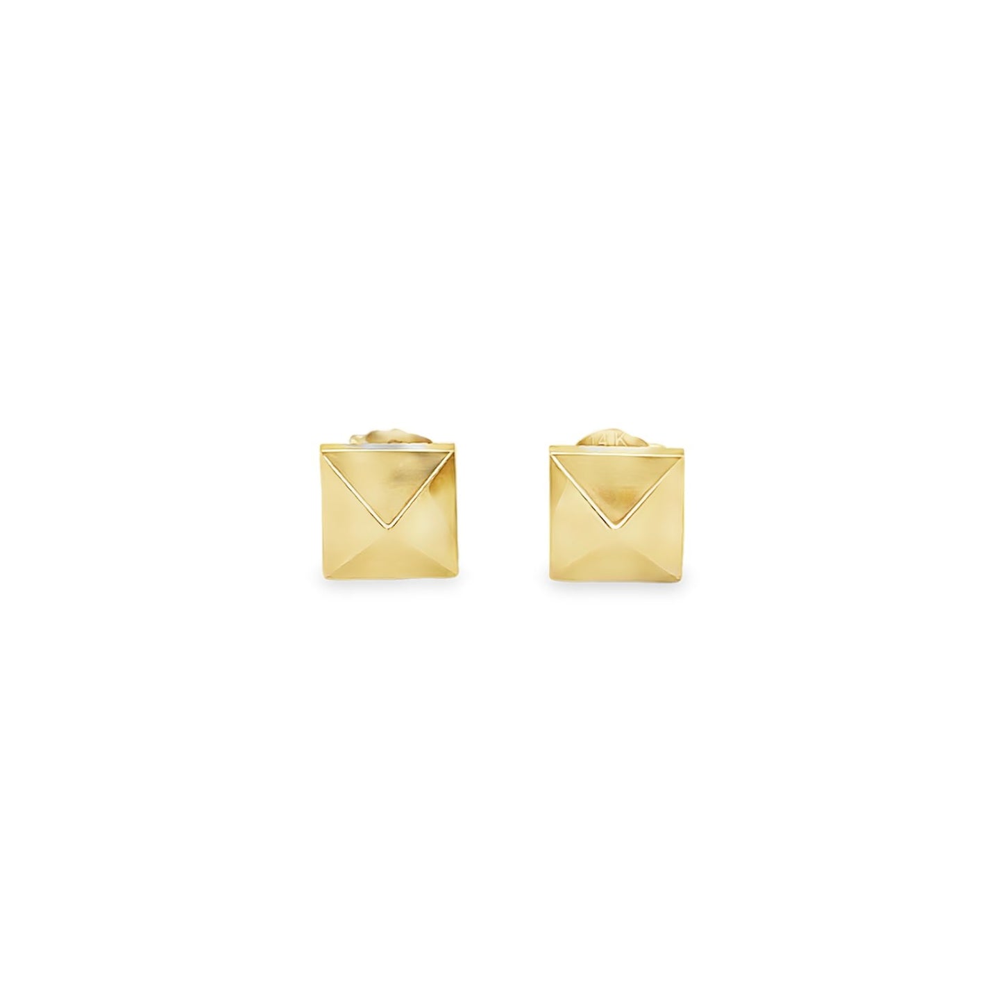Jai's 14K Yellow Gold Pyramid Studs