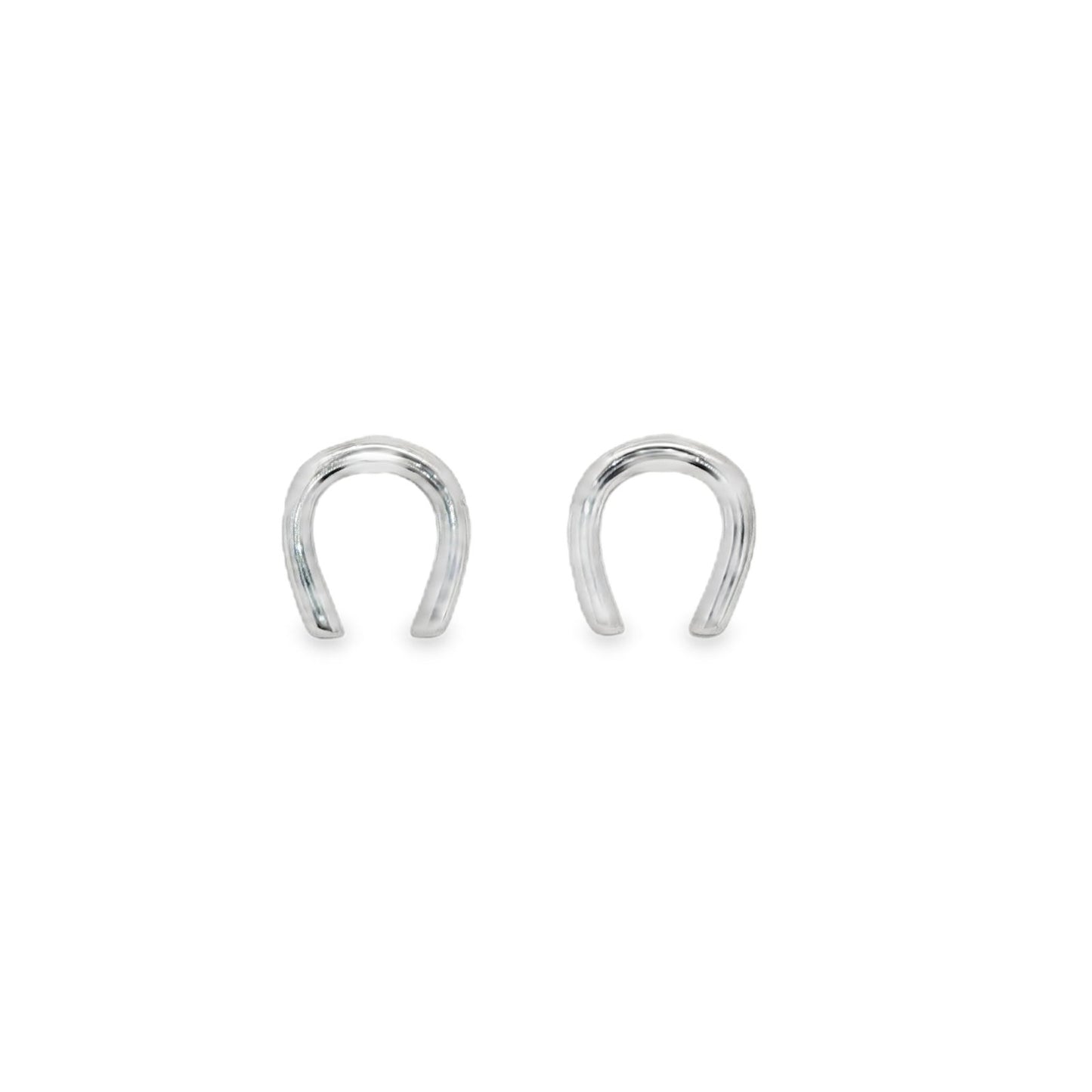 Jai's 14K White Gold Horseshoe Studs