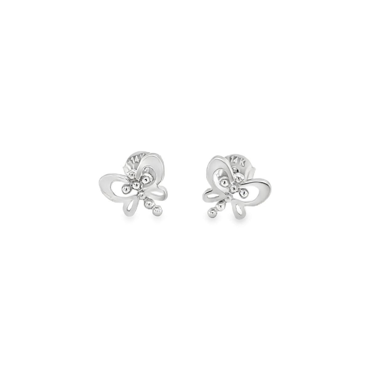 Jai's 14K White Gold Petite Butterfly Studs