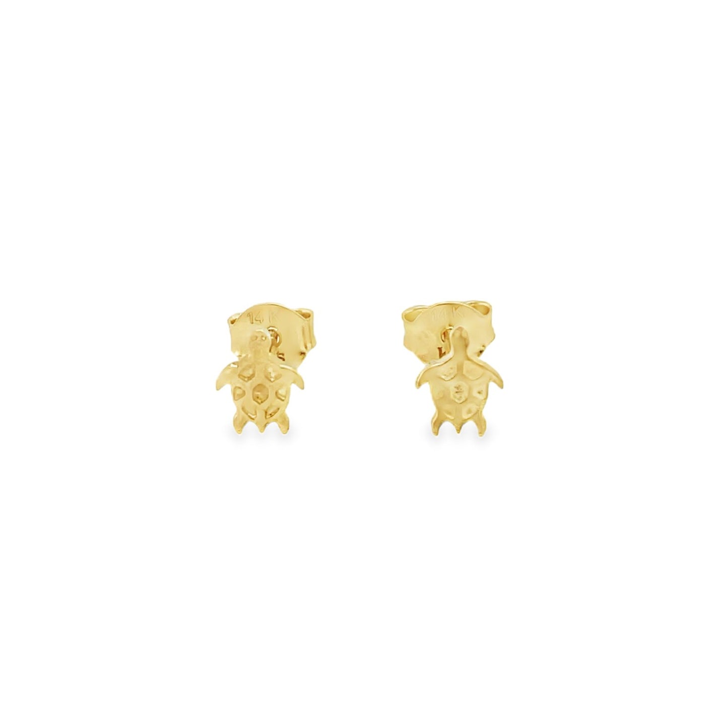 Jai's 14K Yellow Gold Petite Turtle Studs