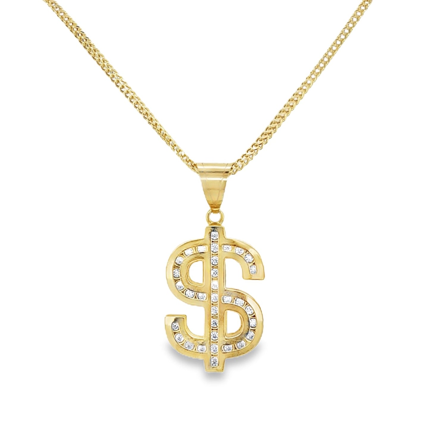 Jai's 14K Yellow Gold Dollar Sign Pendant