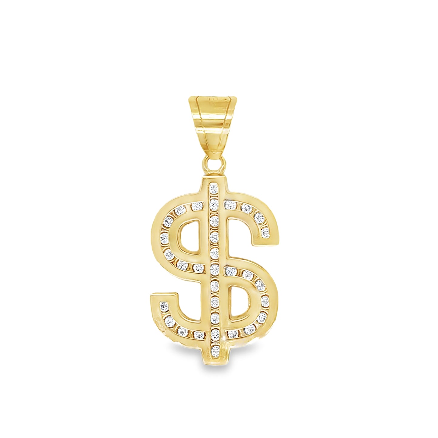 Jai's 14K Yellow Gold Dollar Sign Pendant