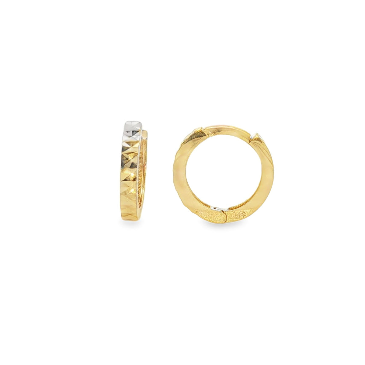 Jai's 14K Yellow Gold Petite Diamond-cut Hoops