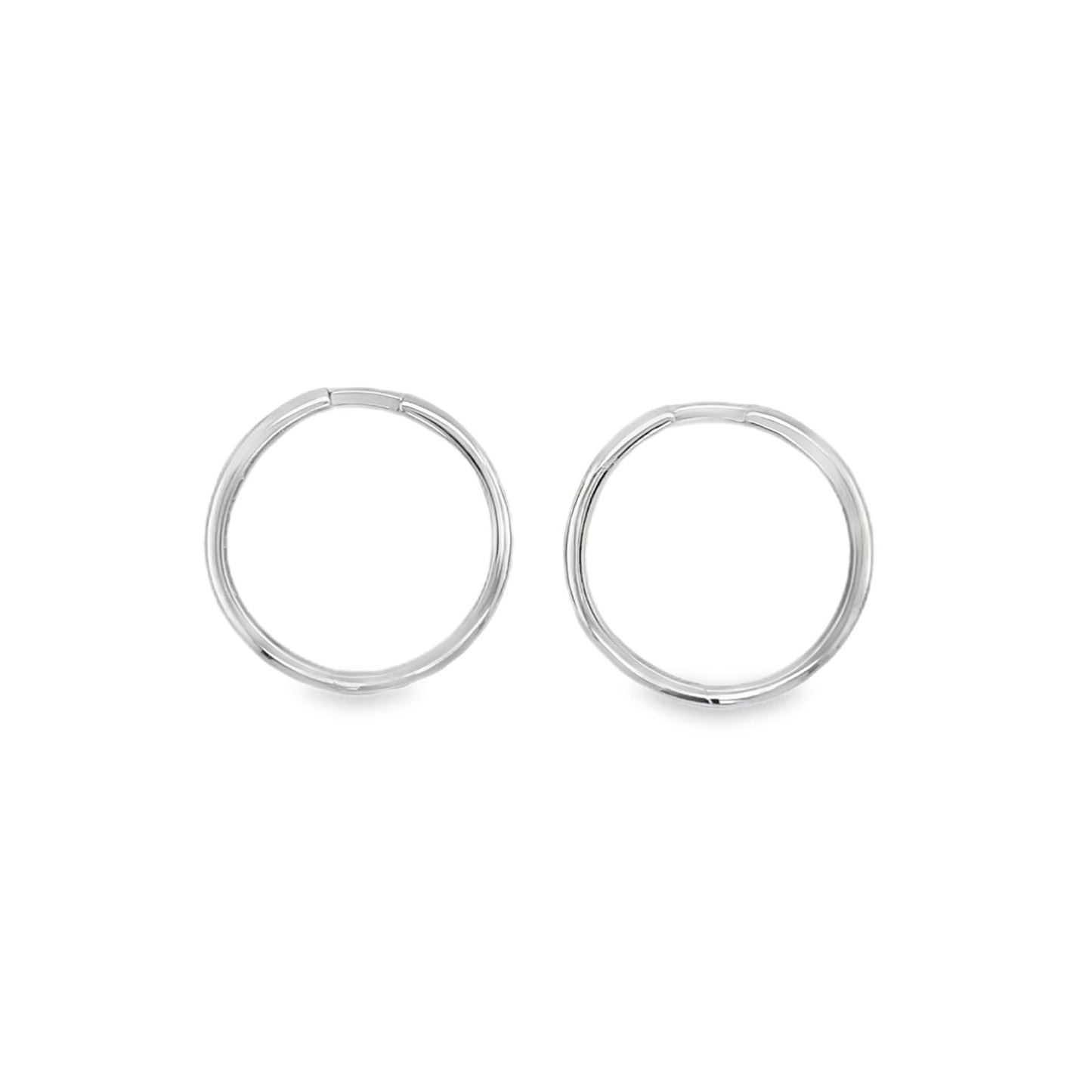 Jai's 14K White Gold Large Thin Huggies