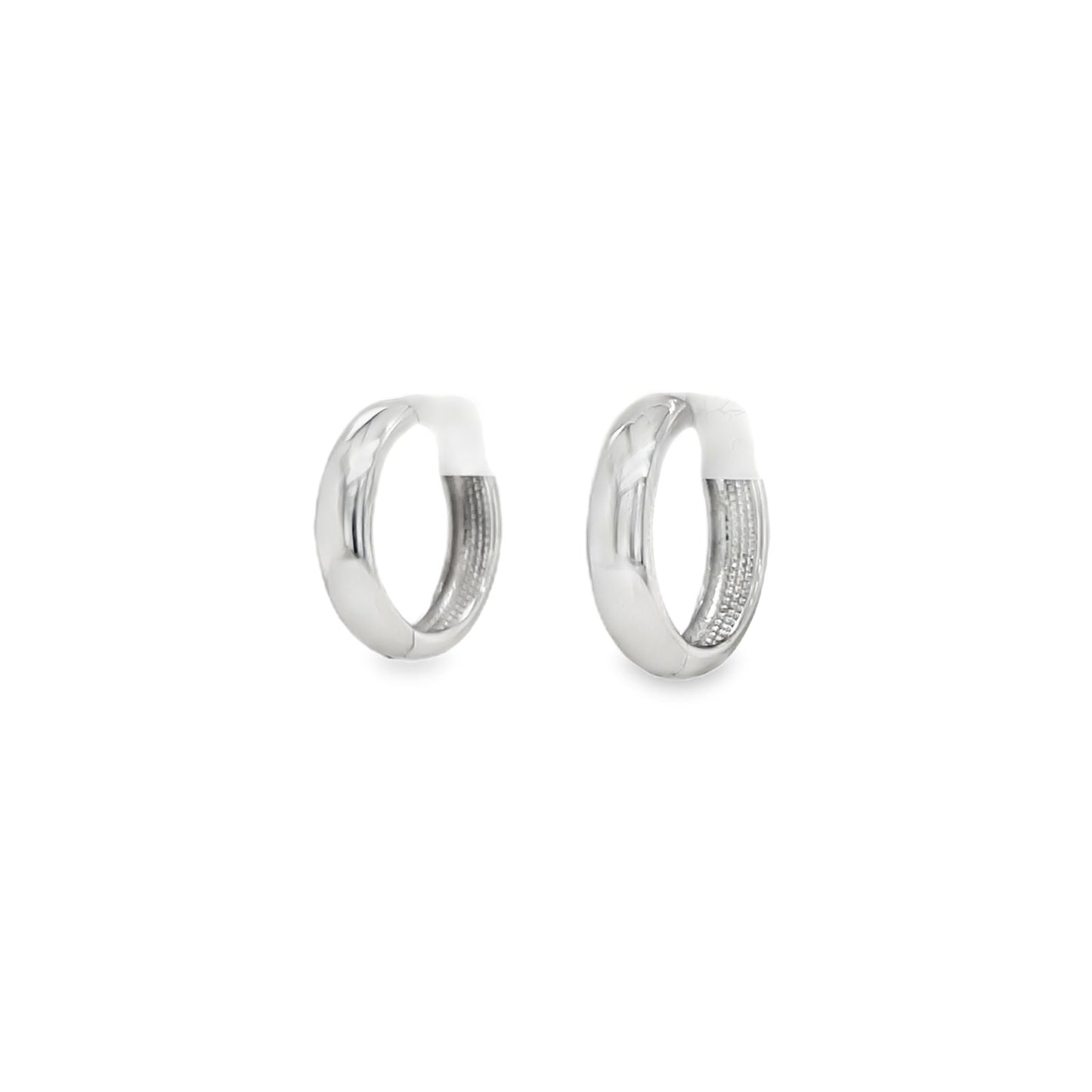 Jai's 14K White Gold Thick Petite Huggies