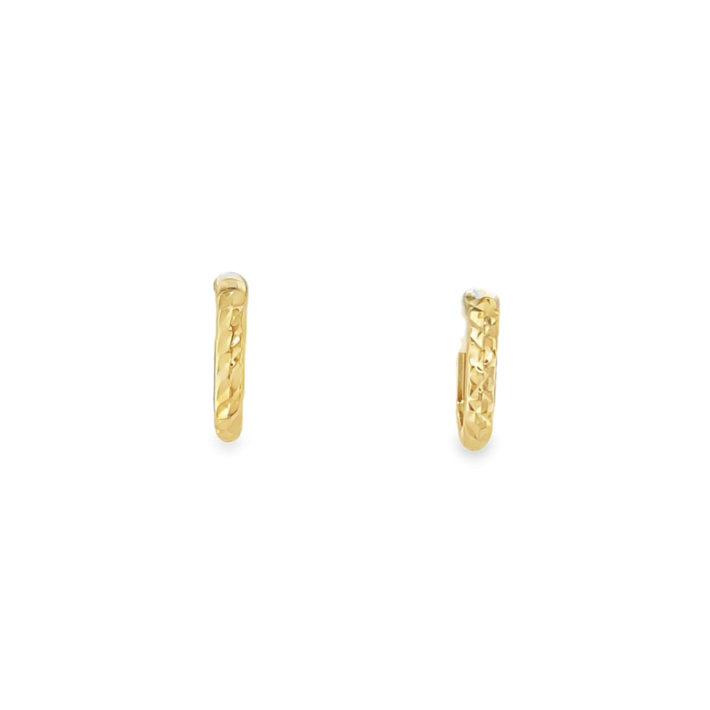 Jai's 14K Yellow Gold Petite Diamond-cut Paperclip Hoops