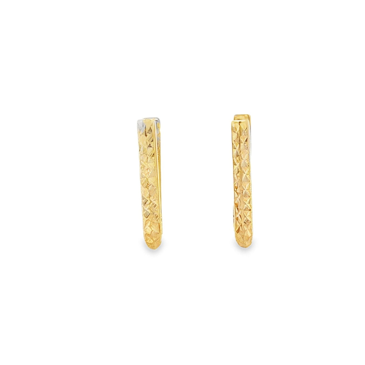 Jai's 14K Yellow Gold Diamond-cut Paperclip Hoops