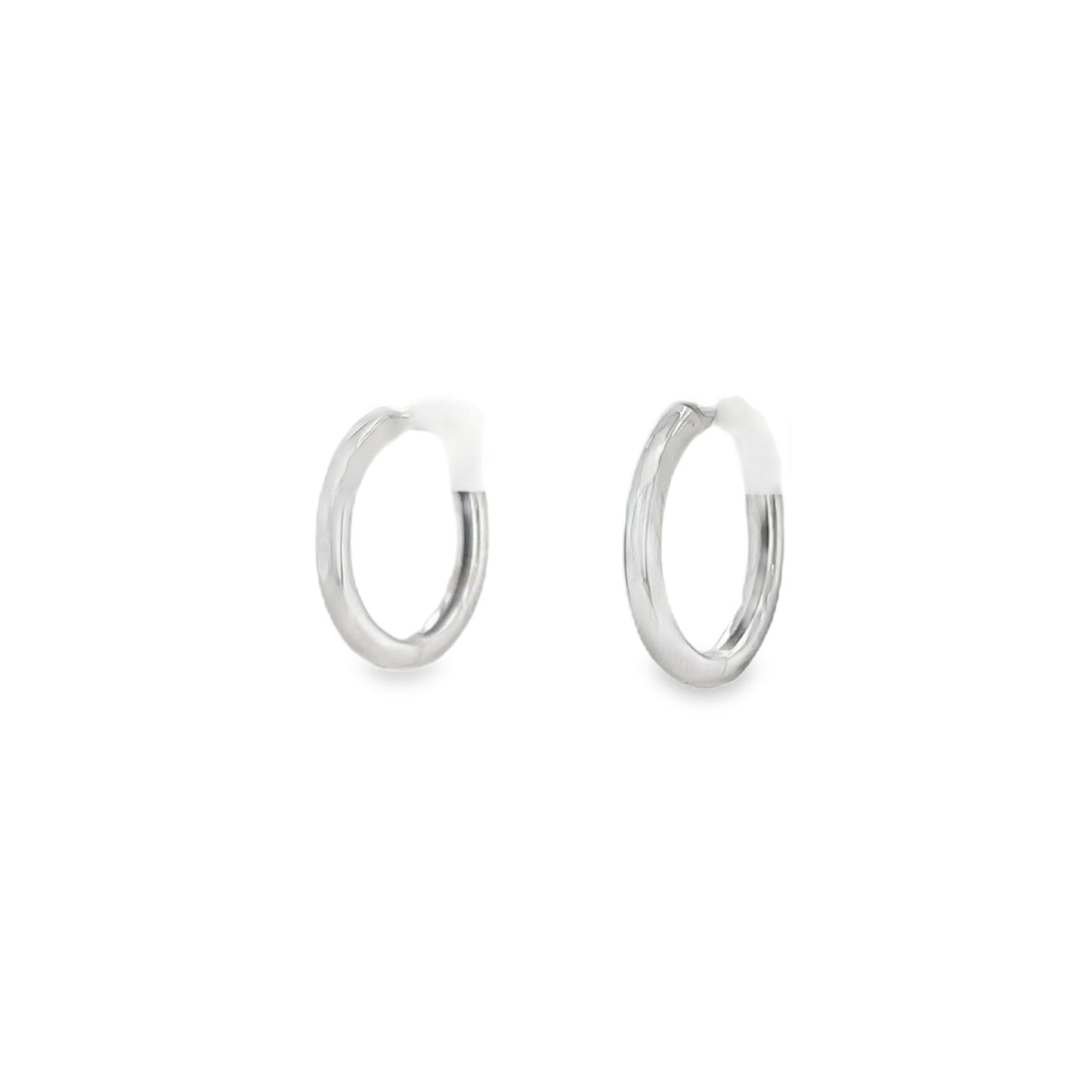 Jai's 14K White Gold Thin Oval Huggies