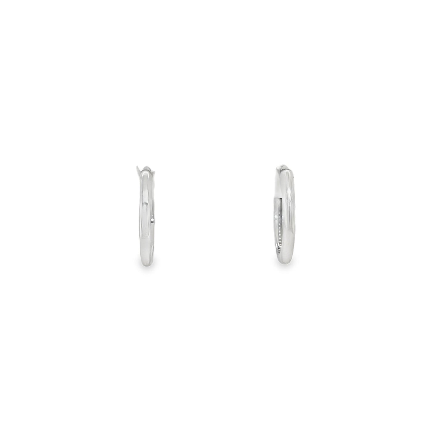 Jai's 14K White Gold Thin Oval Huggies