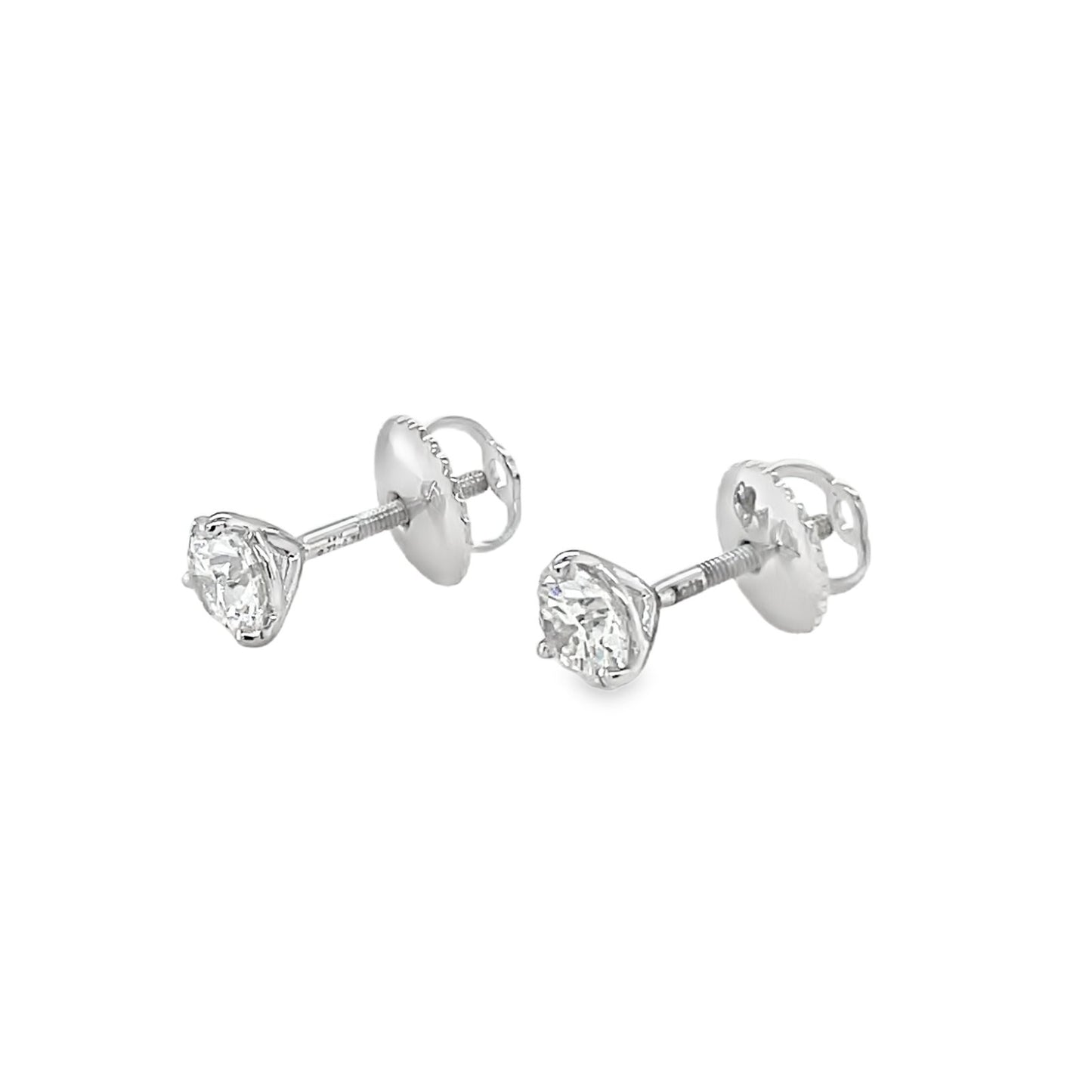 Jai's 18K White Gold 1.4-carat Solitaire Diamond Martini Studs