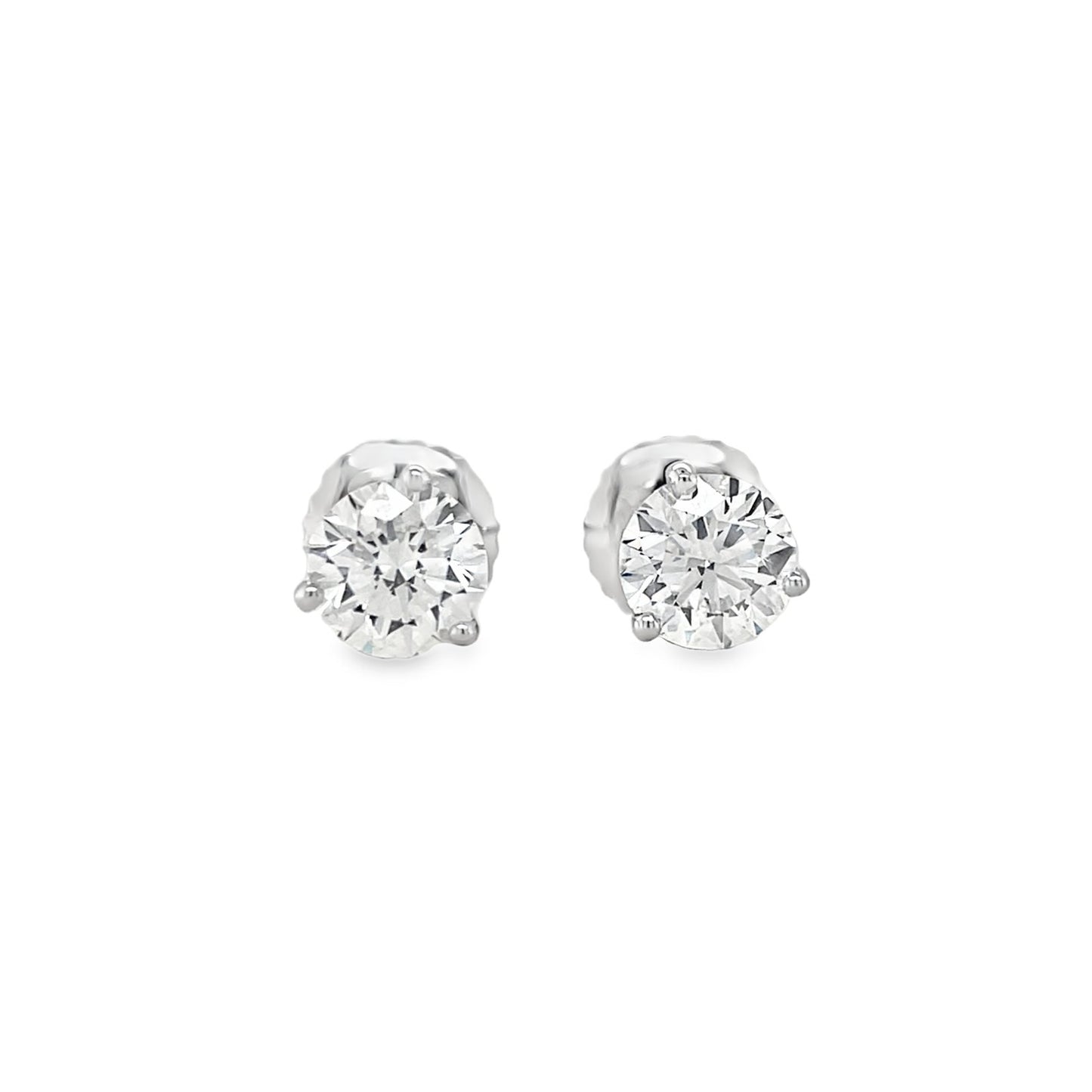 Jai's 18K White Gold 2.5-carat Solitaire Diamond Martini Studs