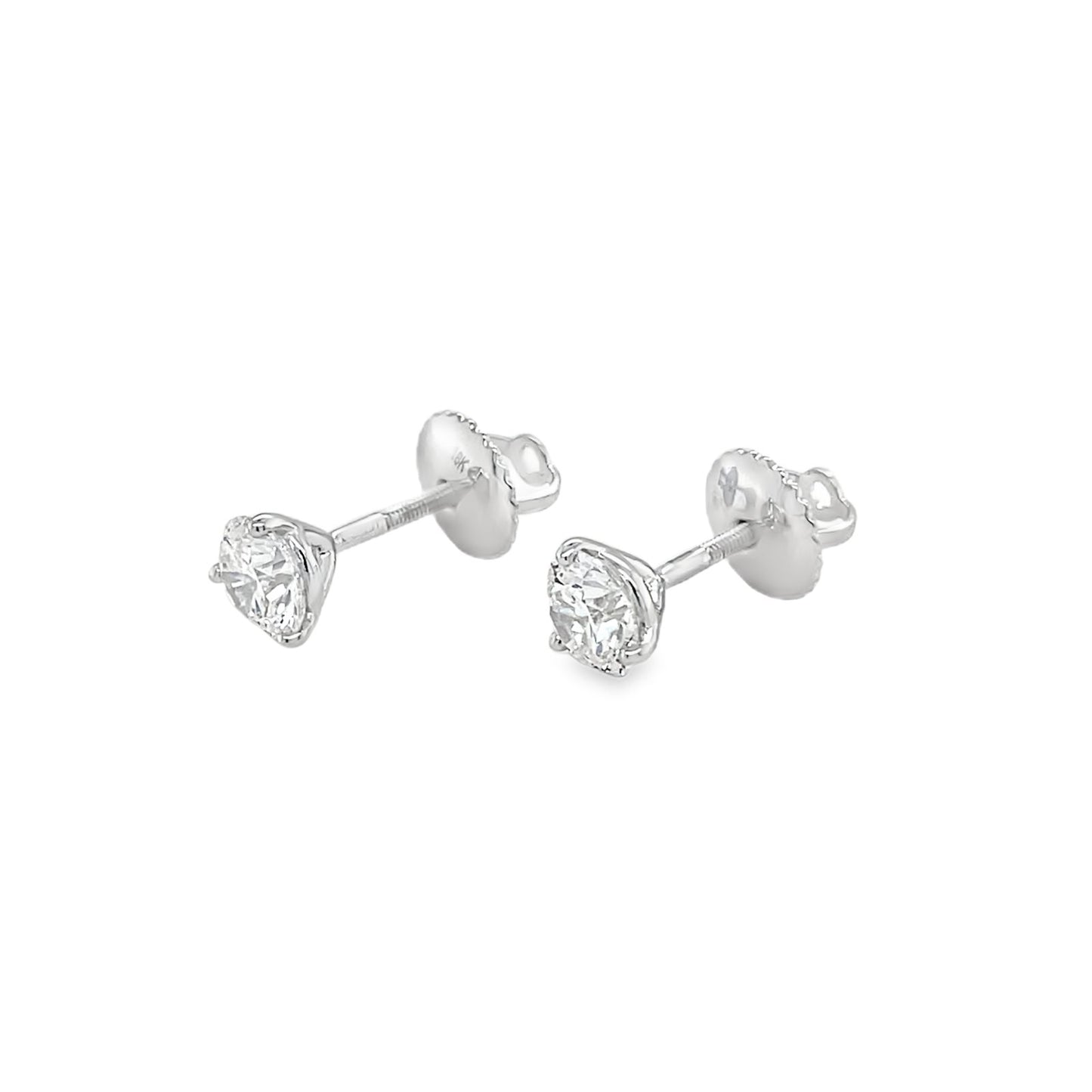 Jai's 18K White Gold 3-carat Solitaire Diamond Martini Studs