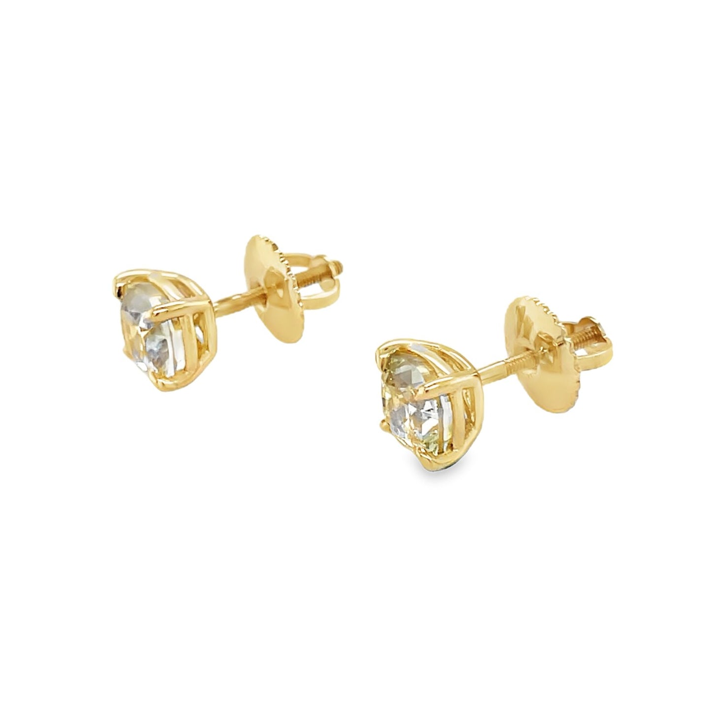 Jai's 18K Yellow Gold Cushion-cut Diamond Studs