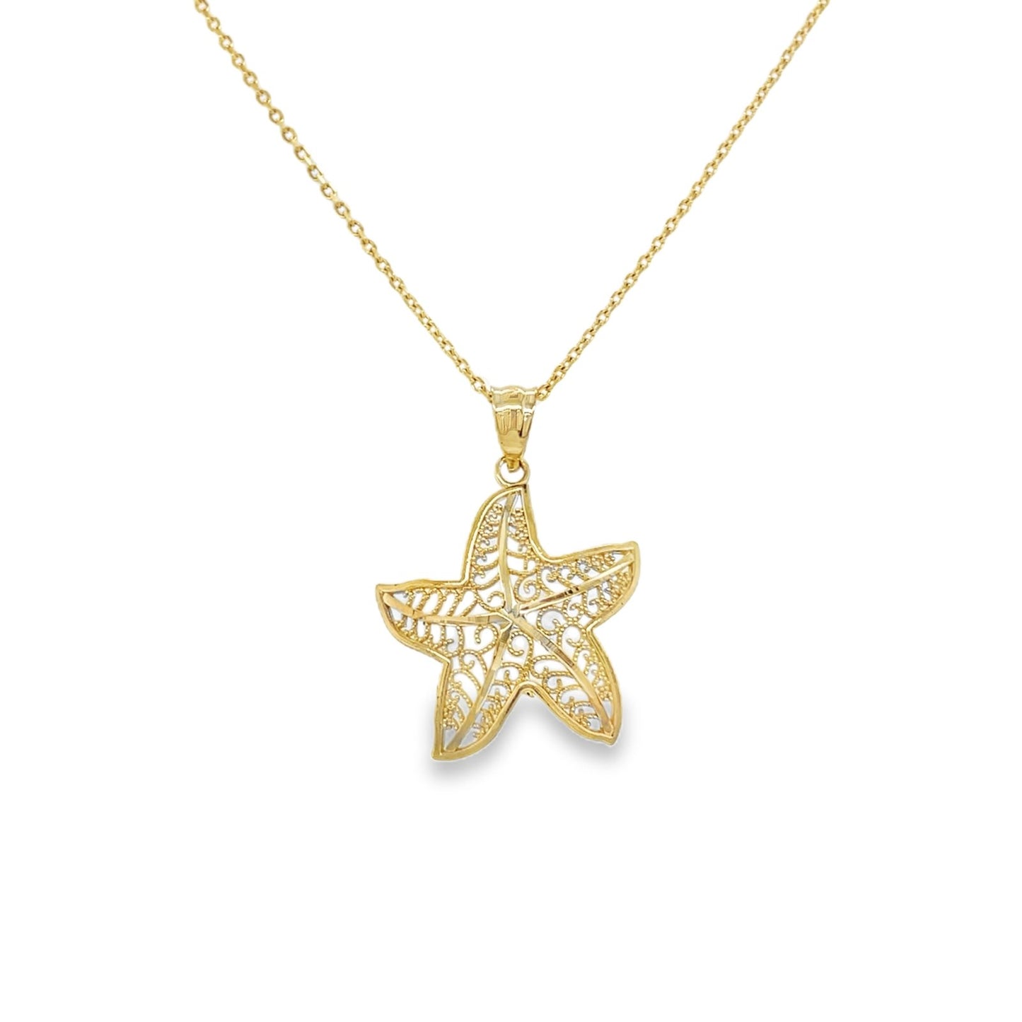 Jai's 14K Yellow Gold Large Starfish Pendant