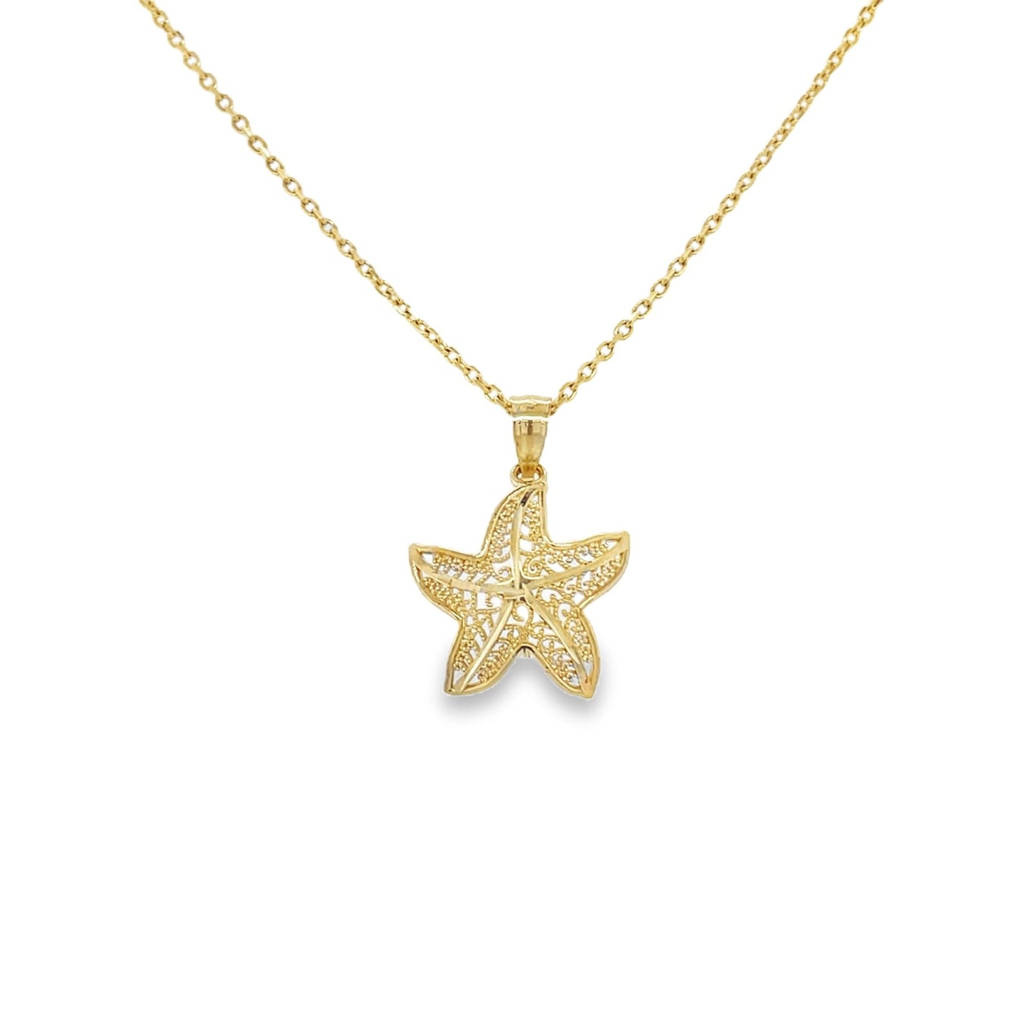 Jai's 14K Yellow Gold Starfish Pendant