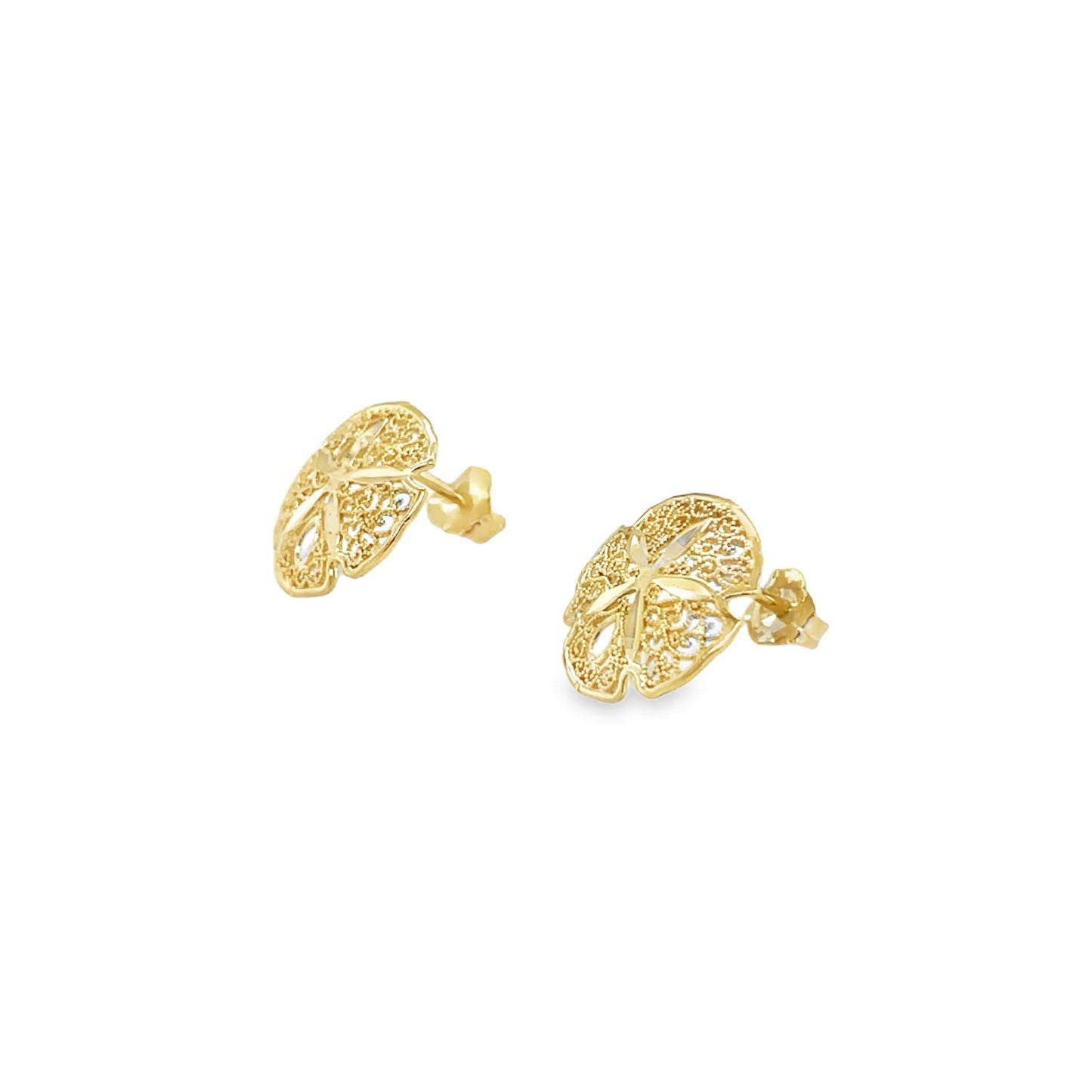 Jai's 14K Yellow Gold Sand Dollar Studs