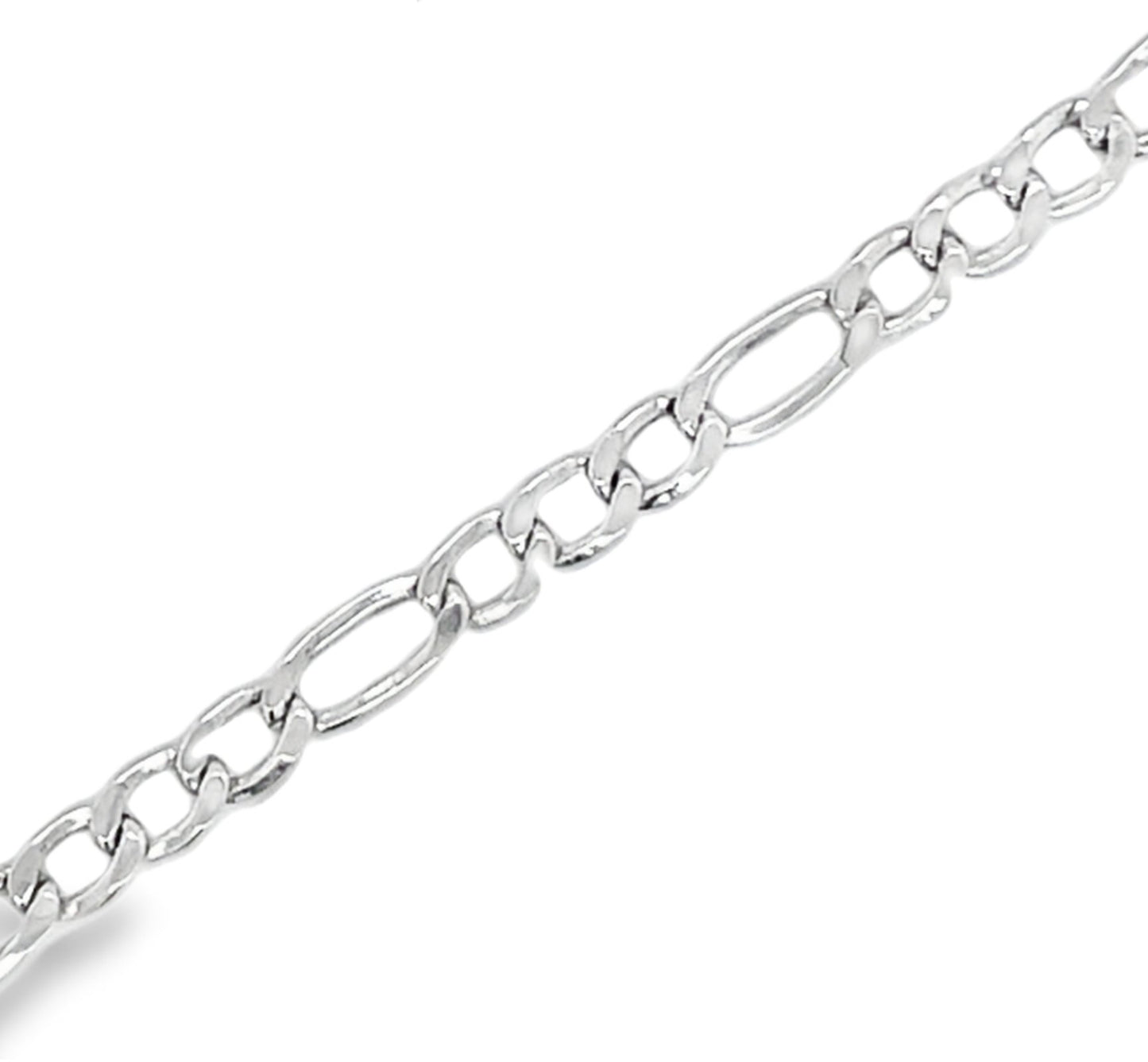 Jai's 14K White Gold Fine Figaro Chain - 16"