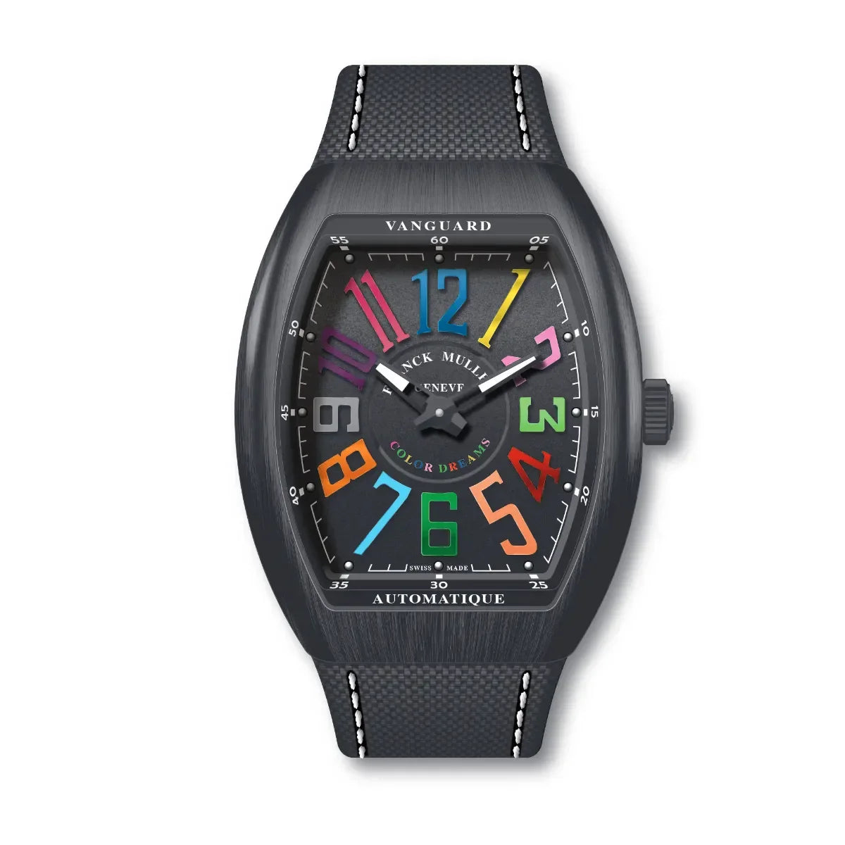 Franck Muller's Vanguard Slim Capsule Color Dreams with Black Dial